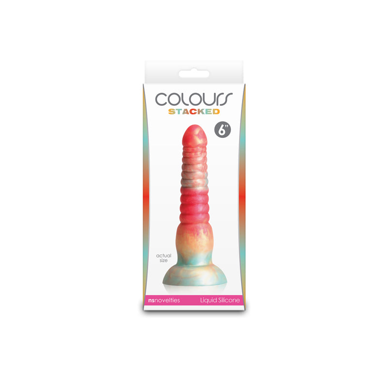 Colours Stacked - 6'' Dildo - Red/Gold