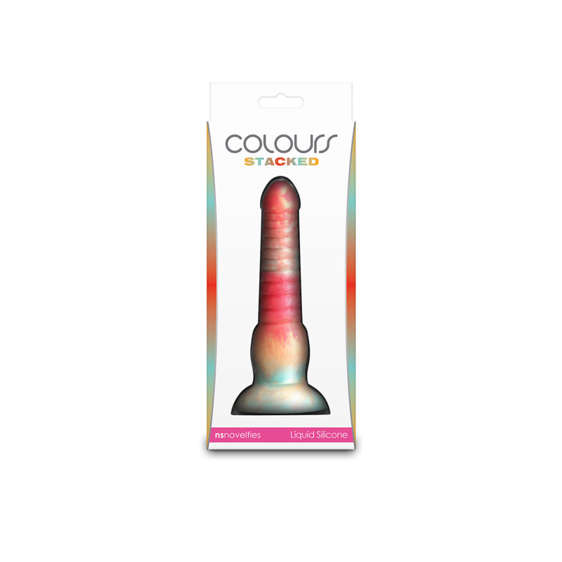 Colours Stacked - 6'' Dildo - Red/Gold