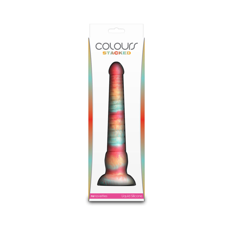 Colours Stacked - 9'' Dildo - Red/Gold