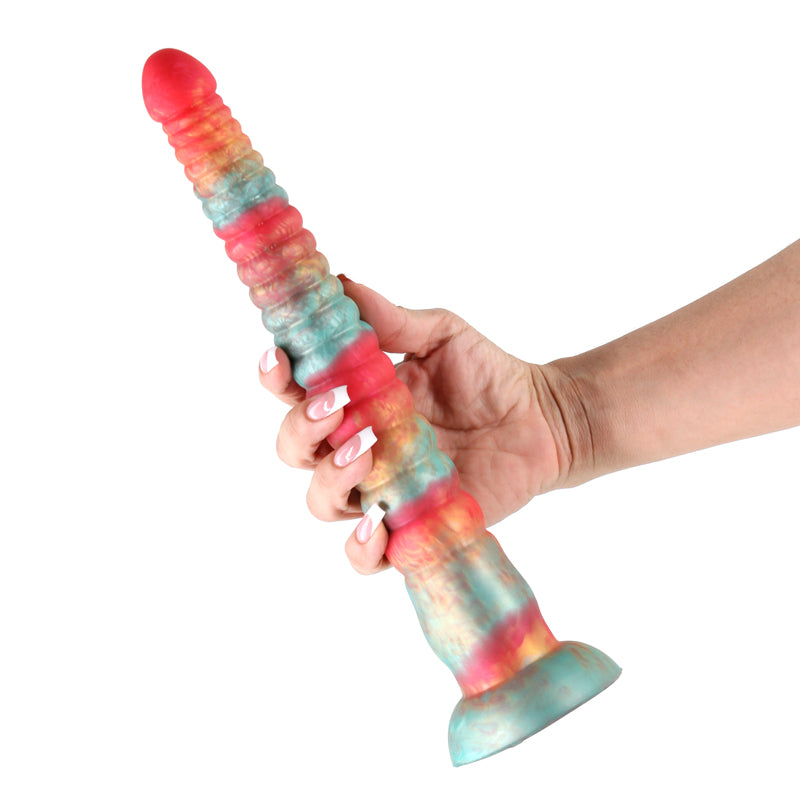 Colours Stacked - 12'' Dildo - Red/Gold
