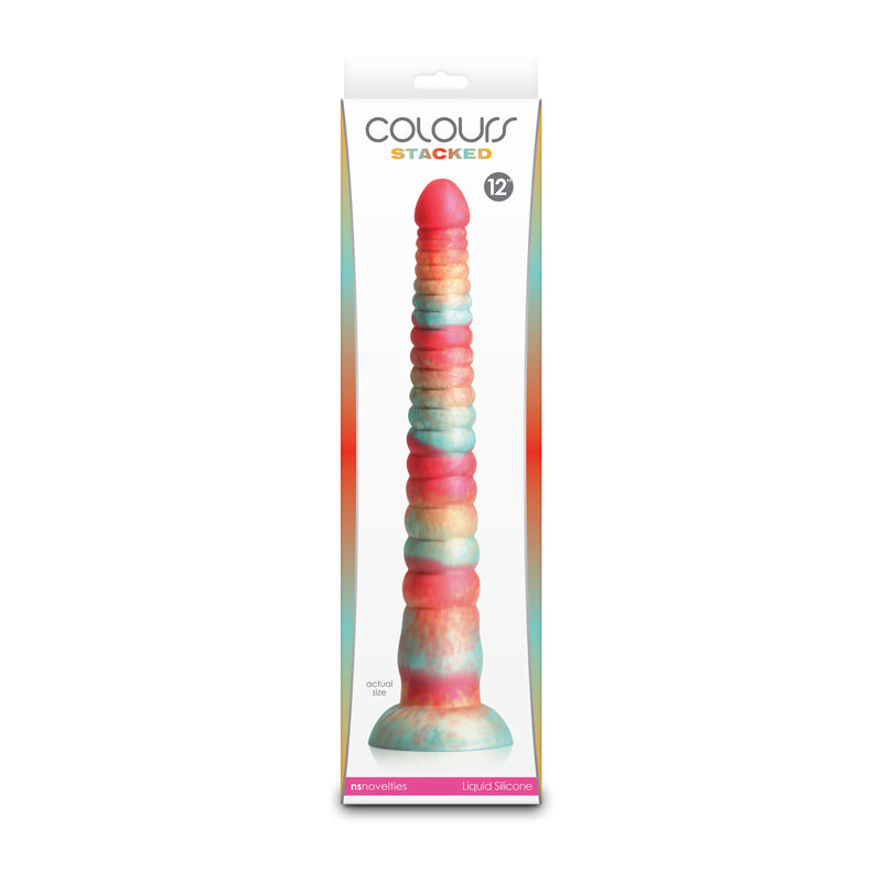 Colours Stacked - 12'' Dildo - Red/Gold