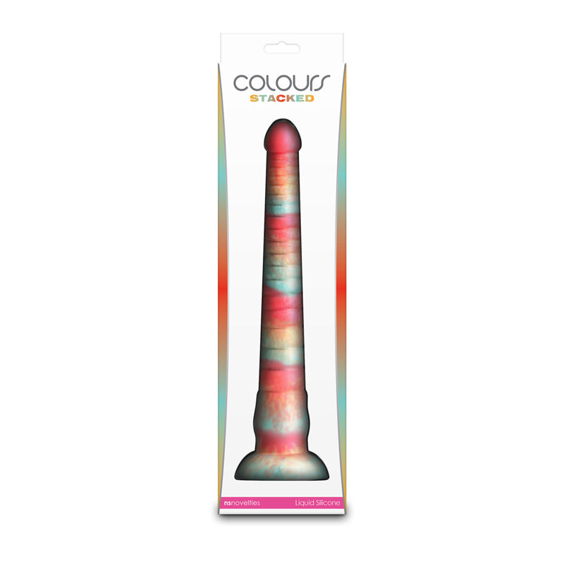 Colours Stacked - 12'' Dildo - Red/Gold
