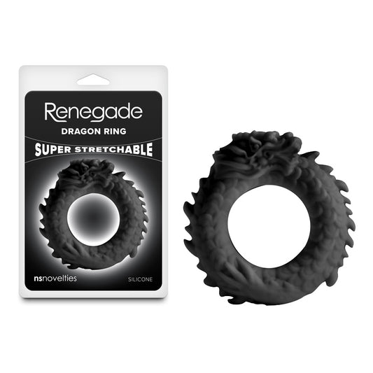 Renegade Dragon Ring - Black - Black Cock Ring