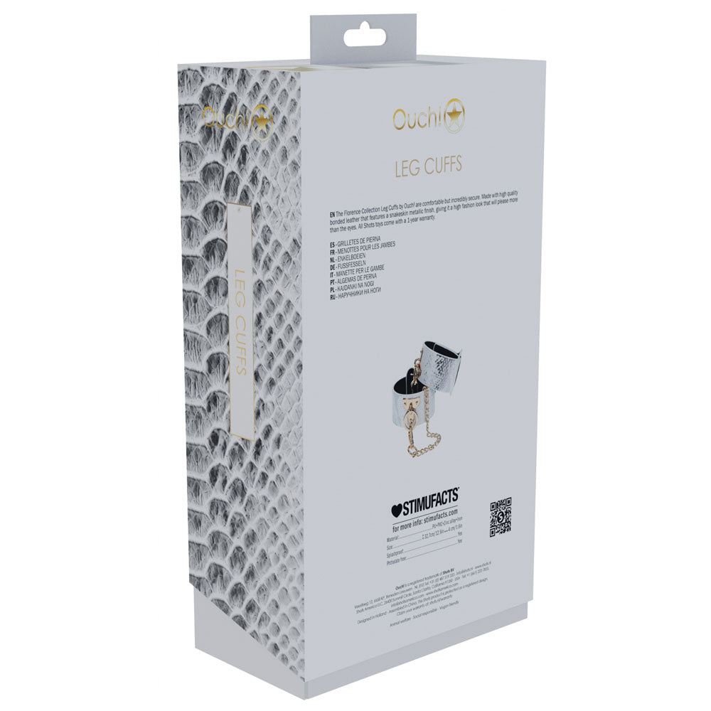 OUCH! Florence Collection - Leg Cuffs - White