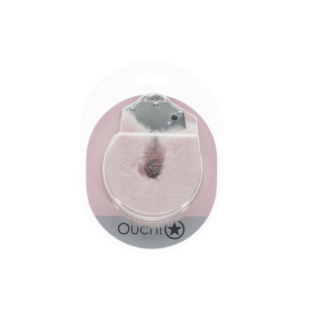 OUCH! Heavy-Duty Fluffy Cuffs - Powder Pink