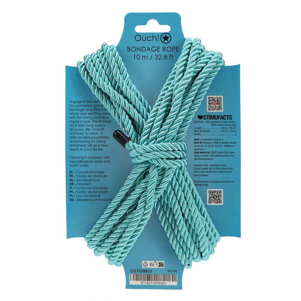OUCH! Bondage Rope - 10 M - Blue