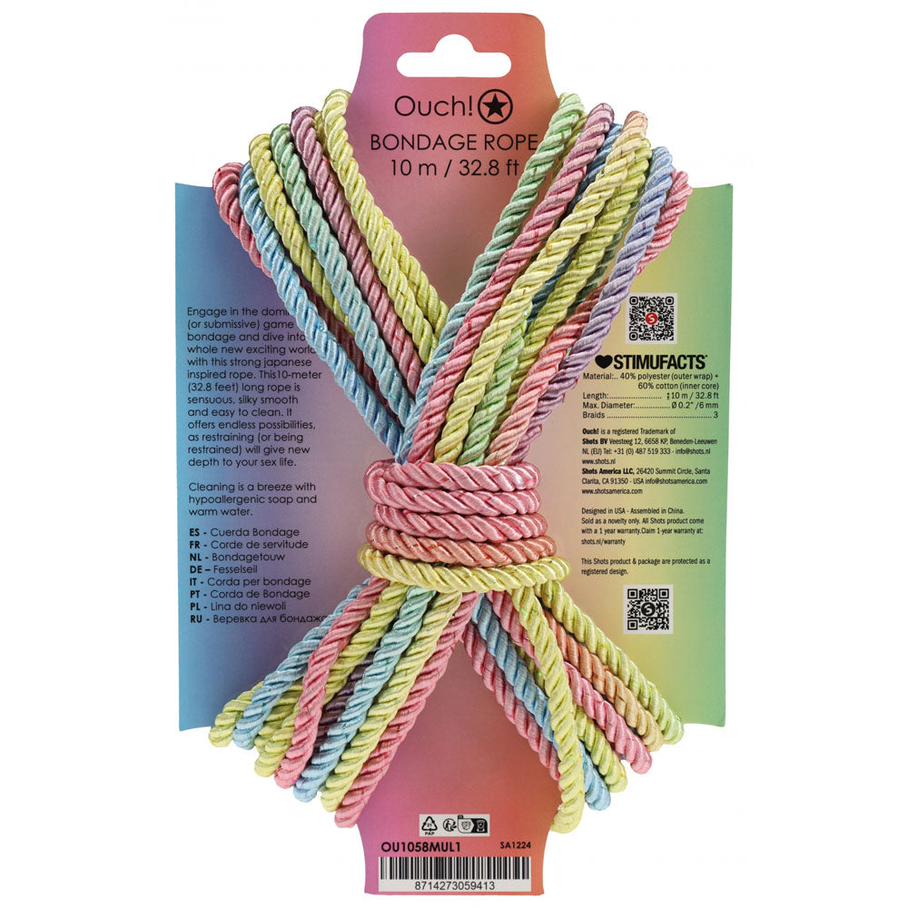OUCH! Bondage Rope - 10 M - Multicolour 1