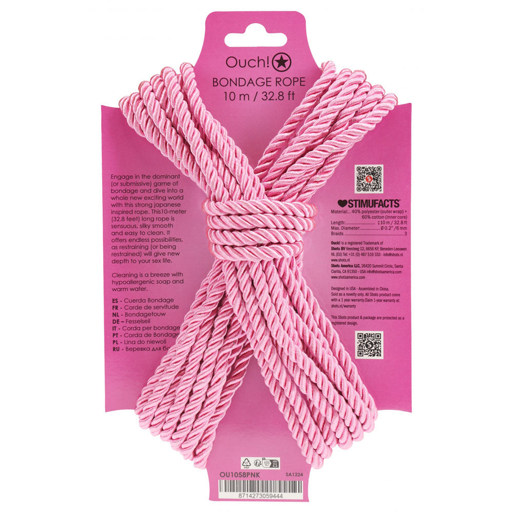 OUCH! Bondage Rope - 10 M - Pink