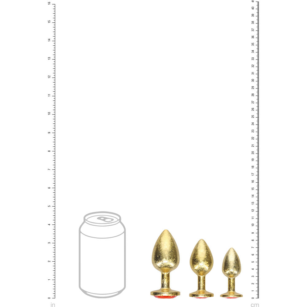 OUCH! Milan Collection - Metal Anal Plug Set - Gold