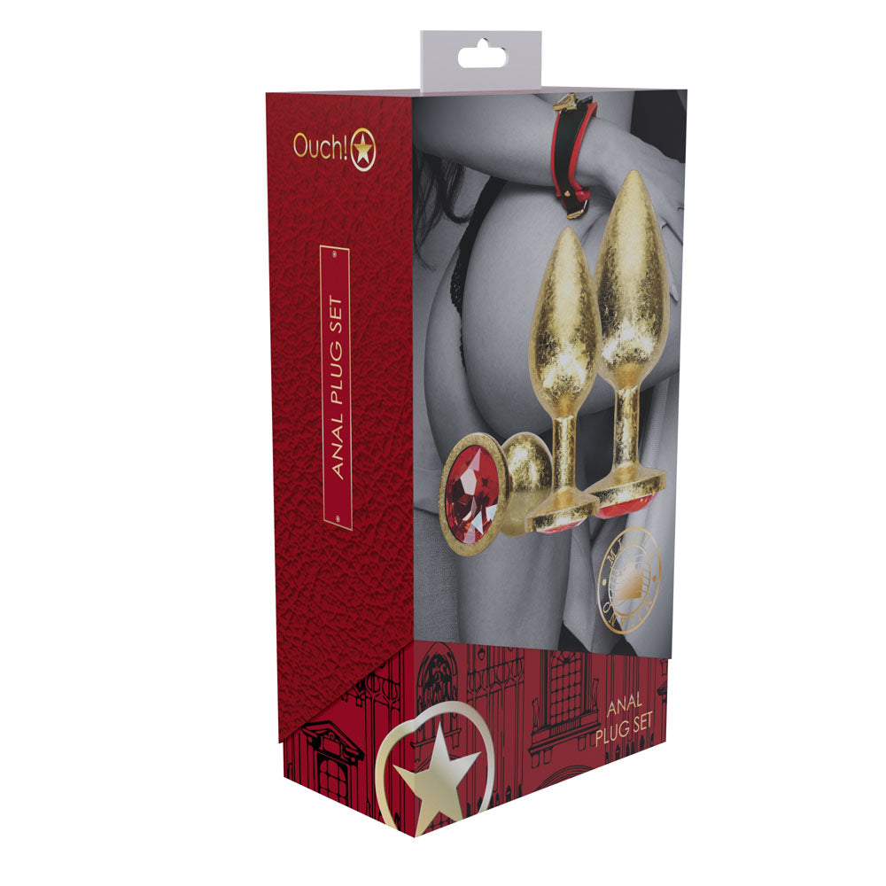 OUCH! Milan Collection - Metal Anal Plug Set - Gold