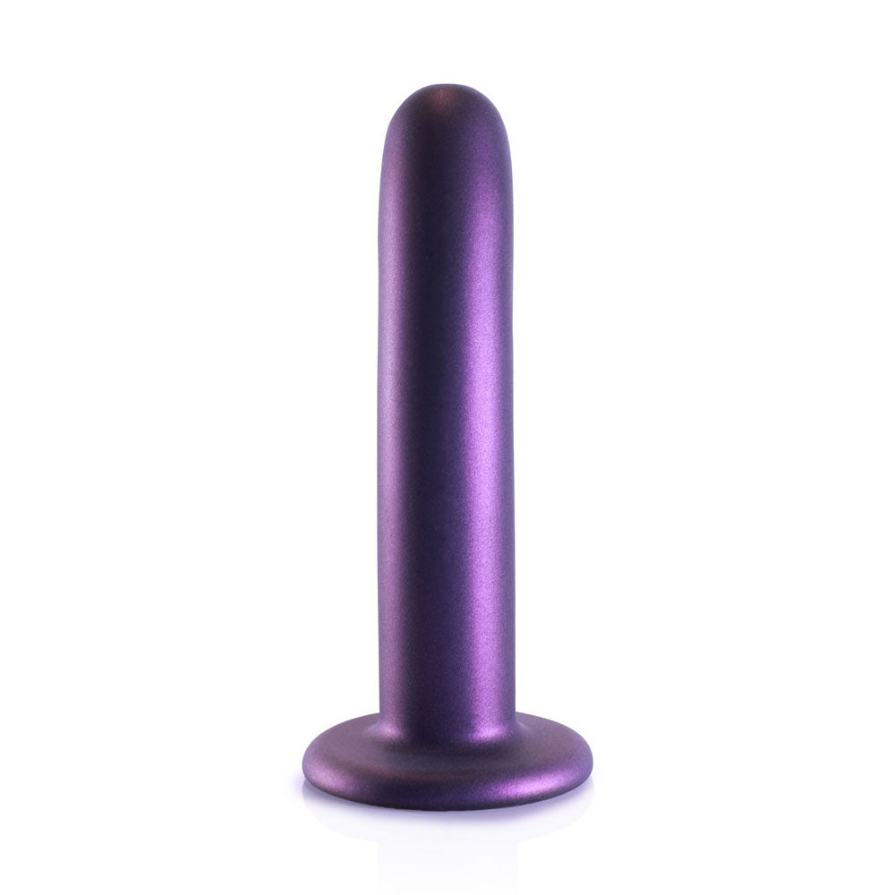 OUCH! Smooth Silicone G-Spot Dildo - 6'' / 14.5 cm - Metallic Purple