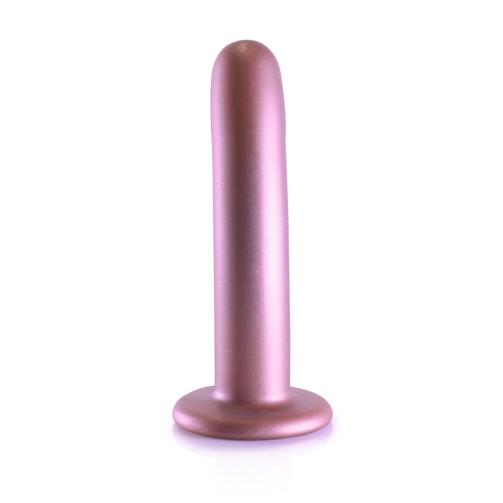 OUCH! Smooth Silicone G-Spot Dildo - 6'' / 14.5 cm - Rose Gold