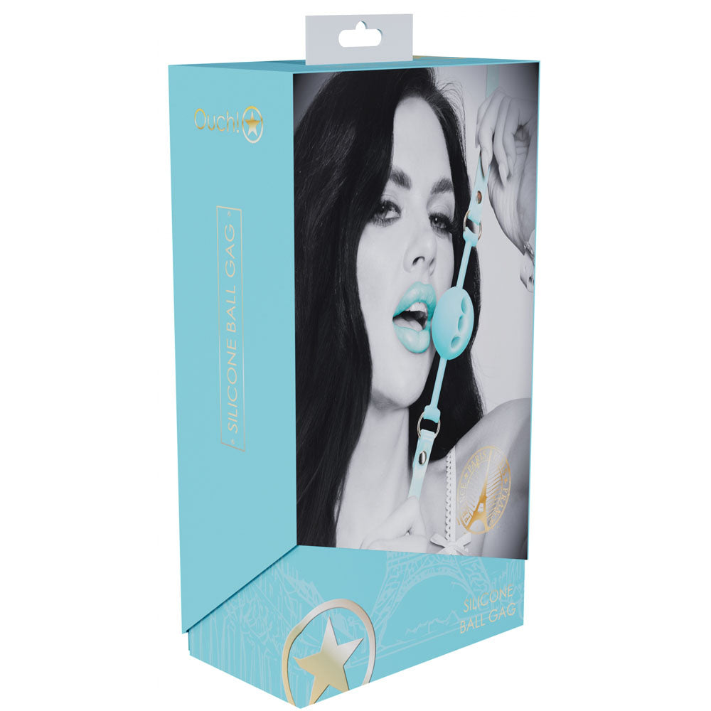 OUCH! Paris Collection - Silicone Ball Gag - Blue