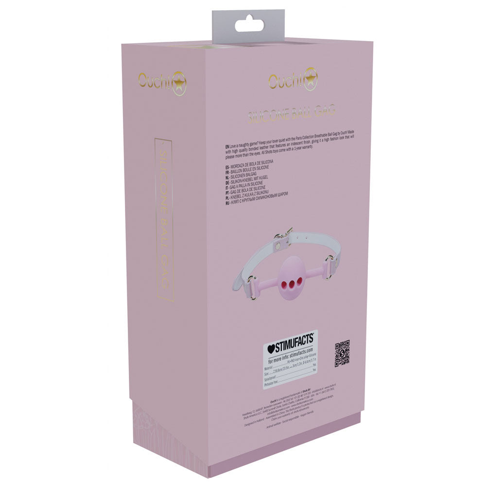 OUCH! Paris Collection - Silicone Ball Gag - Pink