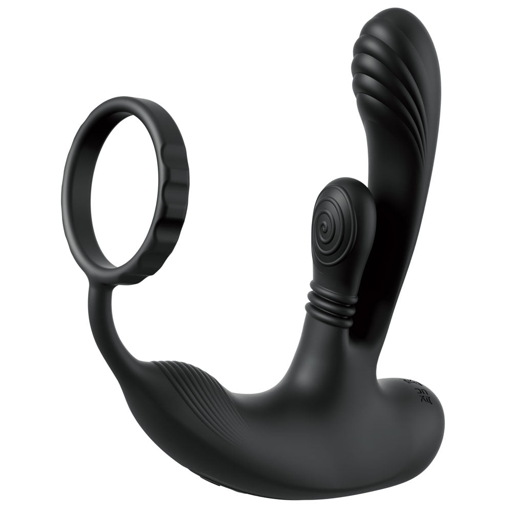 Anal Fantasy Elite Ass-Gasm intiMotion - Black USB Rechargeable Quad Motor Prostate Massager with Remote