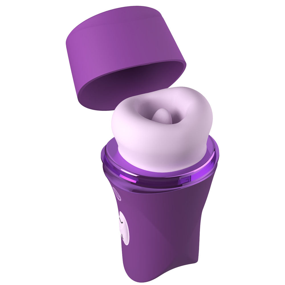 Fantasy For Her Lush Kiss Plush - Purple - Purple USB Rechargeable Licking & Sucking Stimulator