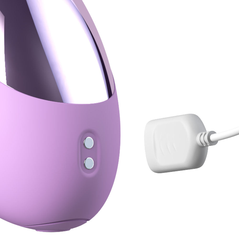 Fantasy For Her intiMotion Flutter Pro - Purple 20.6 cm USB Rechargeable Rabbit Vibrator with Pulsating Tip