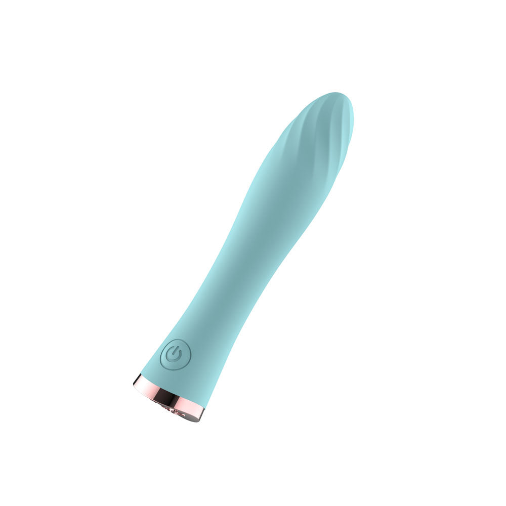 Passion Play Ultra Power Silicone Vibrating Bullet - Blue - Blue 12.9 cm USB Rechargeable Vibrating Bullet