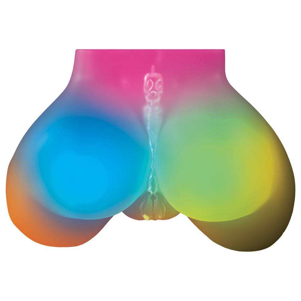 PDX Elite Go-Go Booty LED Mega Masturbator - Clear with LED Doggy-Style Masturbator