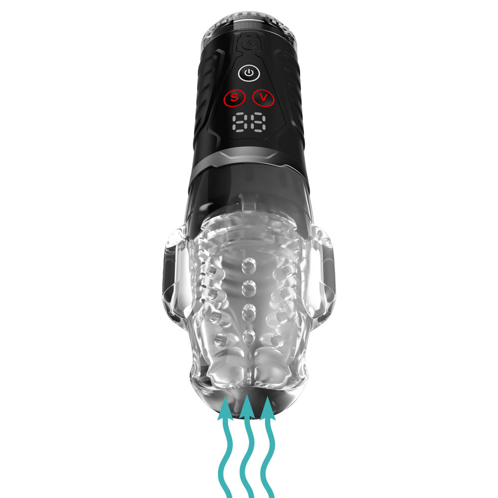 PDX Elite Ultra Milker Pro - Clear USB Rechargeable Vibrating & Sucking Auto Stroker