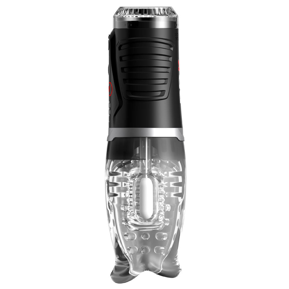 PDX Elite Ultra Milker Pro - Clear USB Rechargeable Vibrating & Sucking Auto Stroker