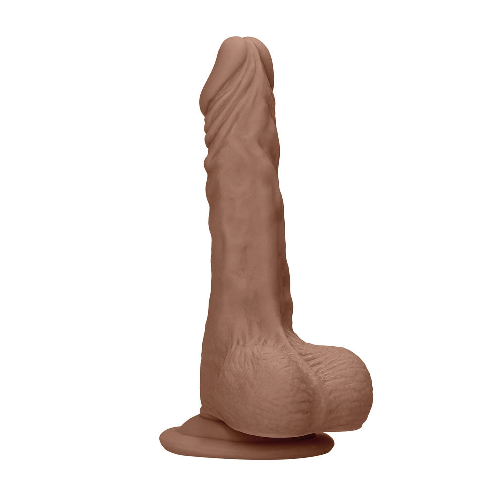 REALROCK 7'' Realistic Dildo With Balls - Tan - Tan 17.8 cm Dong