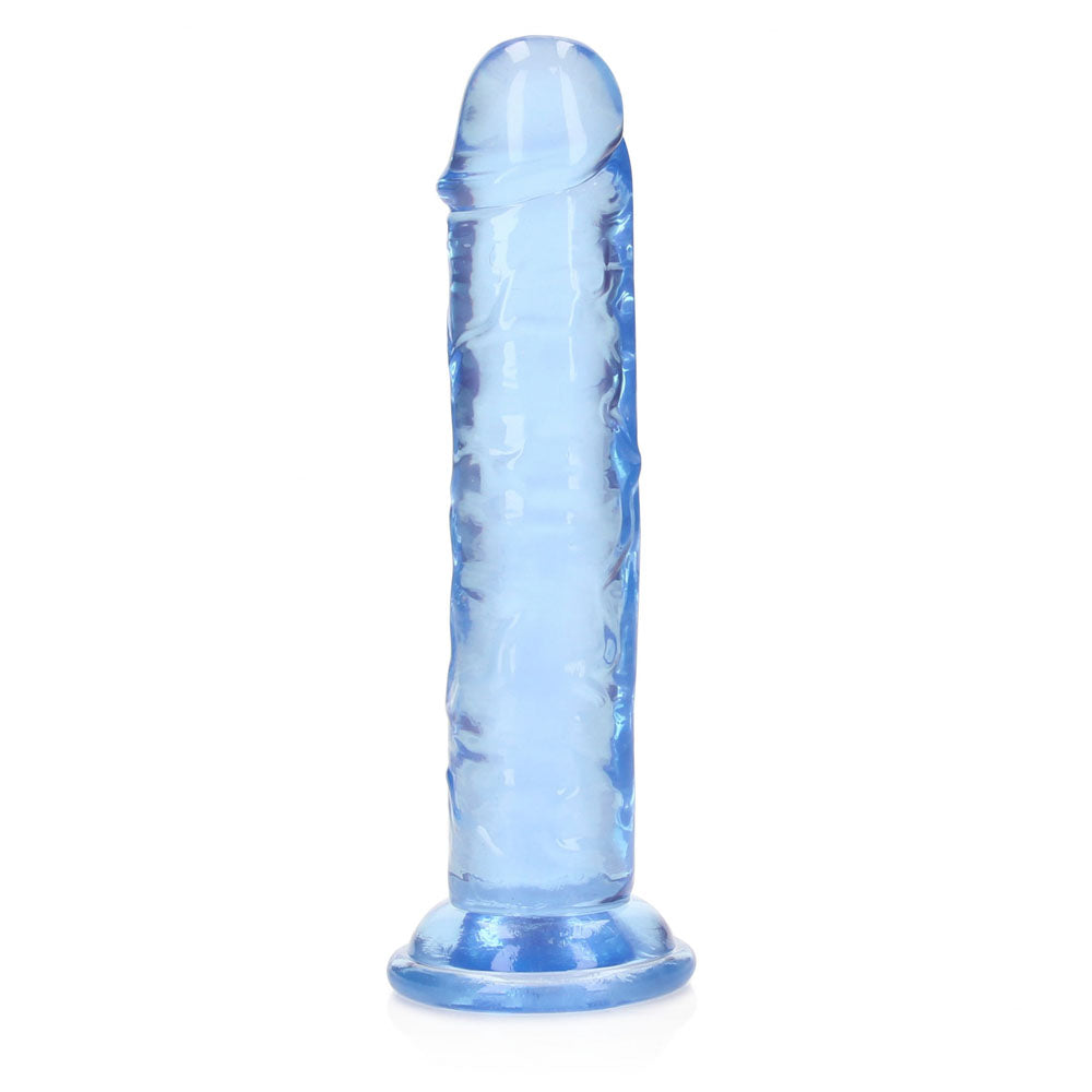 REALROCK 15.5 cm Straight Dildo - Blue - Blue 15.5 cm (6'') Dong