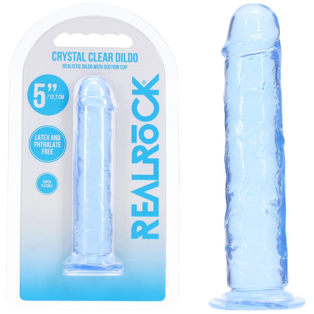 REALROCK Realistic 5'' Dildo - Blue - Blue 12.7 cm Dildo
