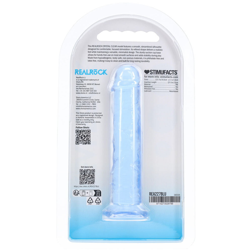 REALROCK Realistic 5'' Dildo - Blue - Blue 12.7 cm Dildo
