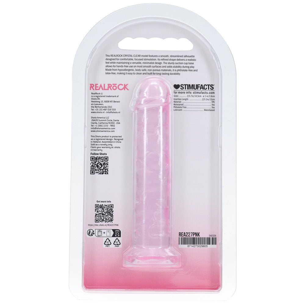REALROCK Realistic 5'' Dildo - Pink - Pink 12.7 cm Dildo