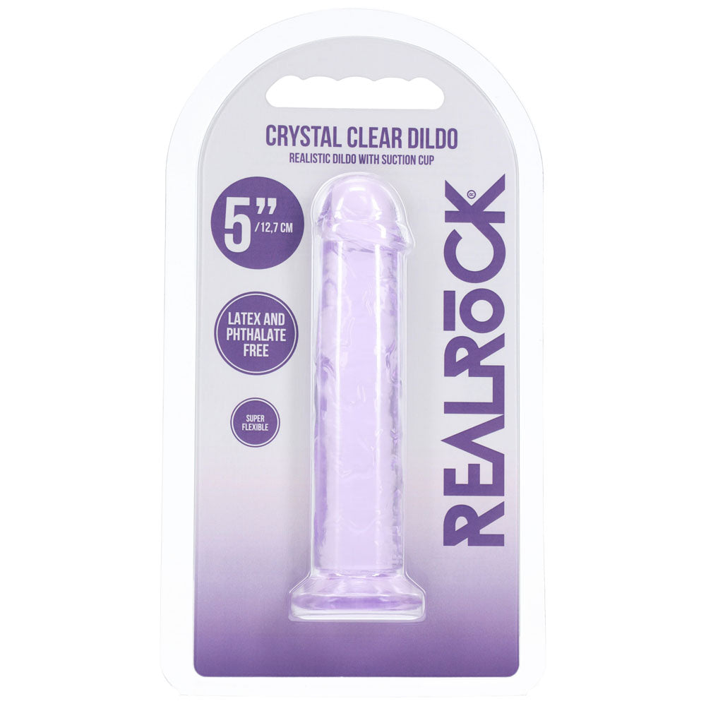 REALROCK Realistic 5'' Dildo - Purple - Purple 12.7 cm Dildo