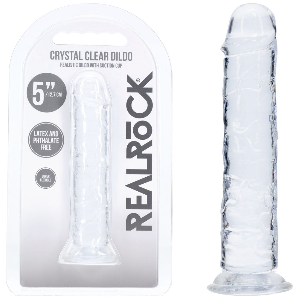 REALROCK Realistic 5'' Dildo - Clear - Clear 12.7 cm Dildo
