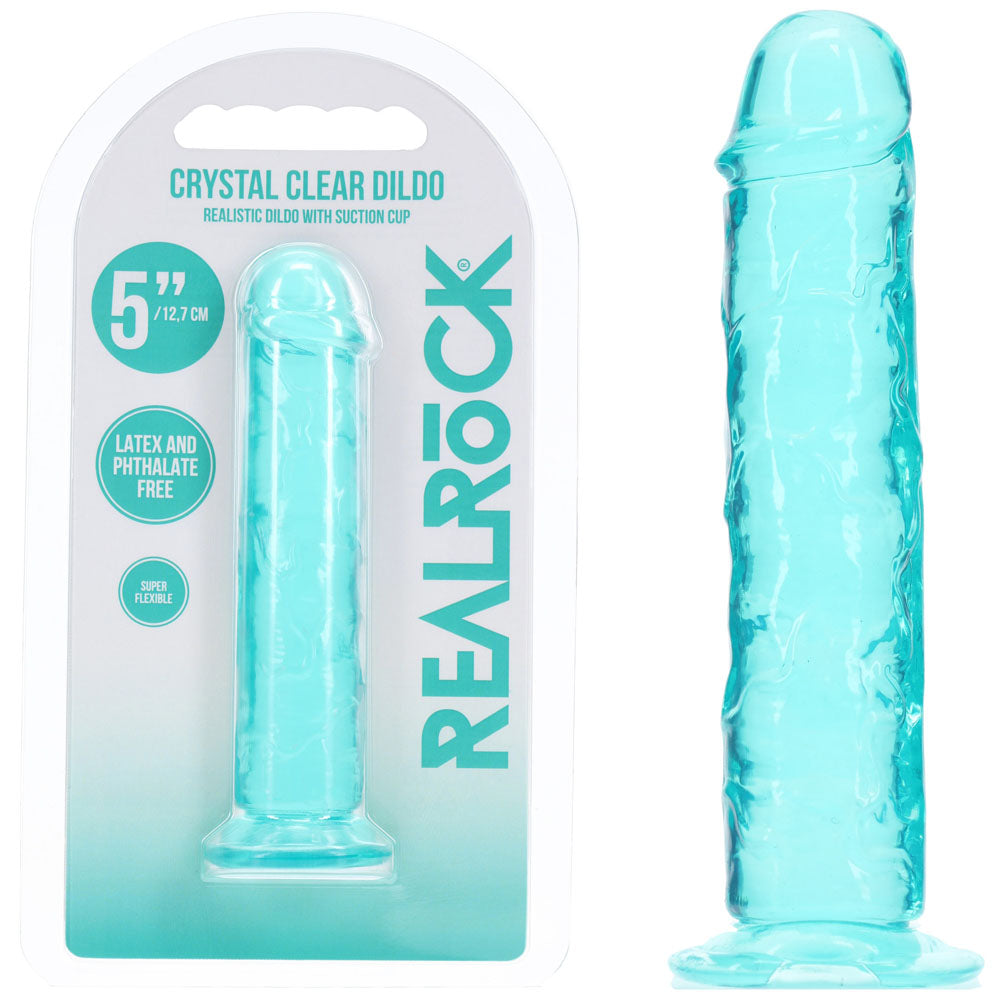 REALROCK Realistic 5'' Dildo - Turquoise - Turquoise 12.7 cm Dildo
