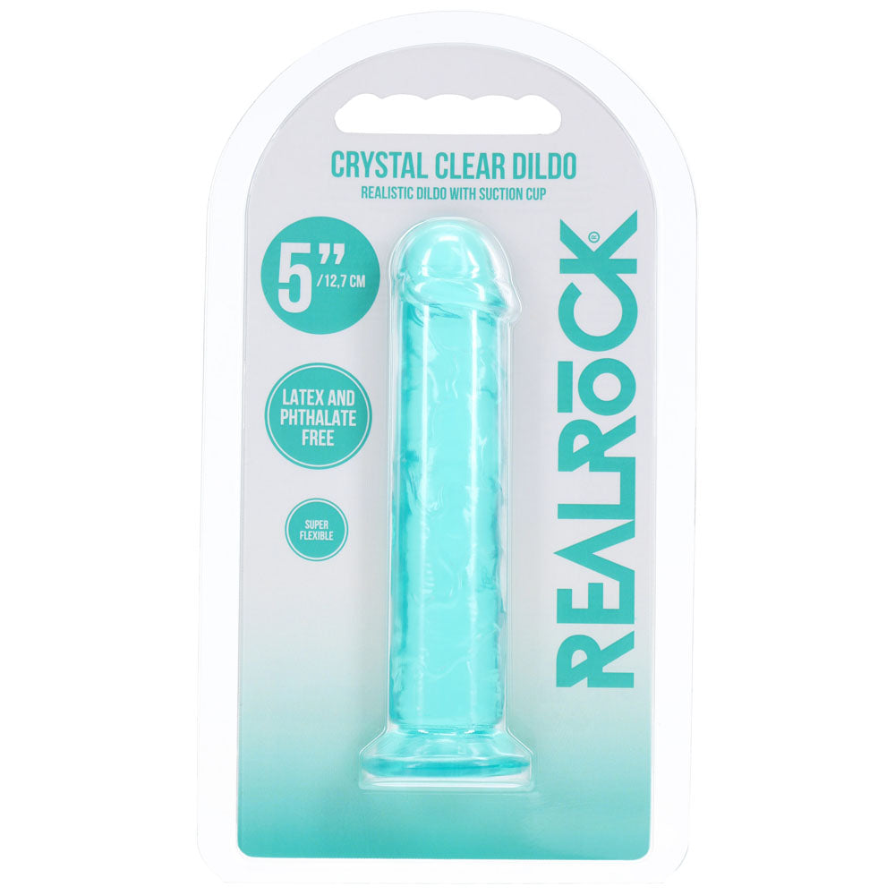 REALROCK Realistic 5'' Dildo - Turquoise - Turquoise 12.7 cm Dildo