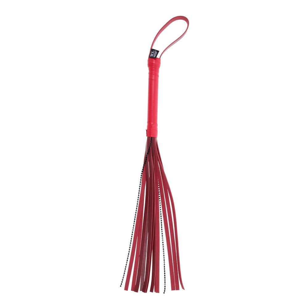 Sex & Mischief Exs & Ohs Crystal Flogger - Red Flogger Whip