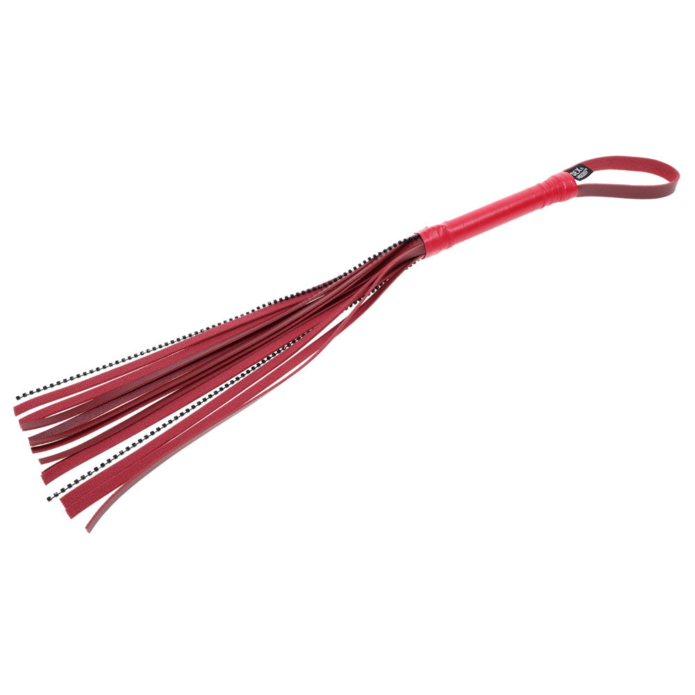Sex & Mischief Exs & Ohs Crystal Flogger - Red Flogger Whip