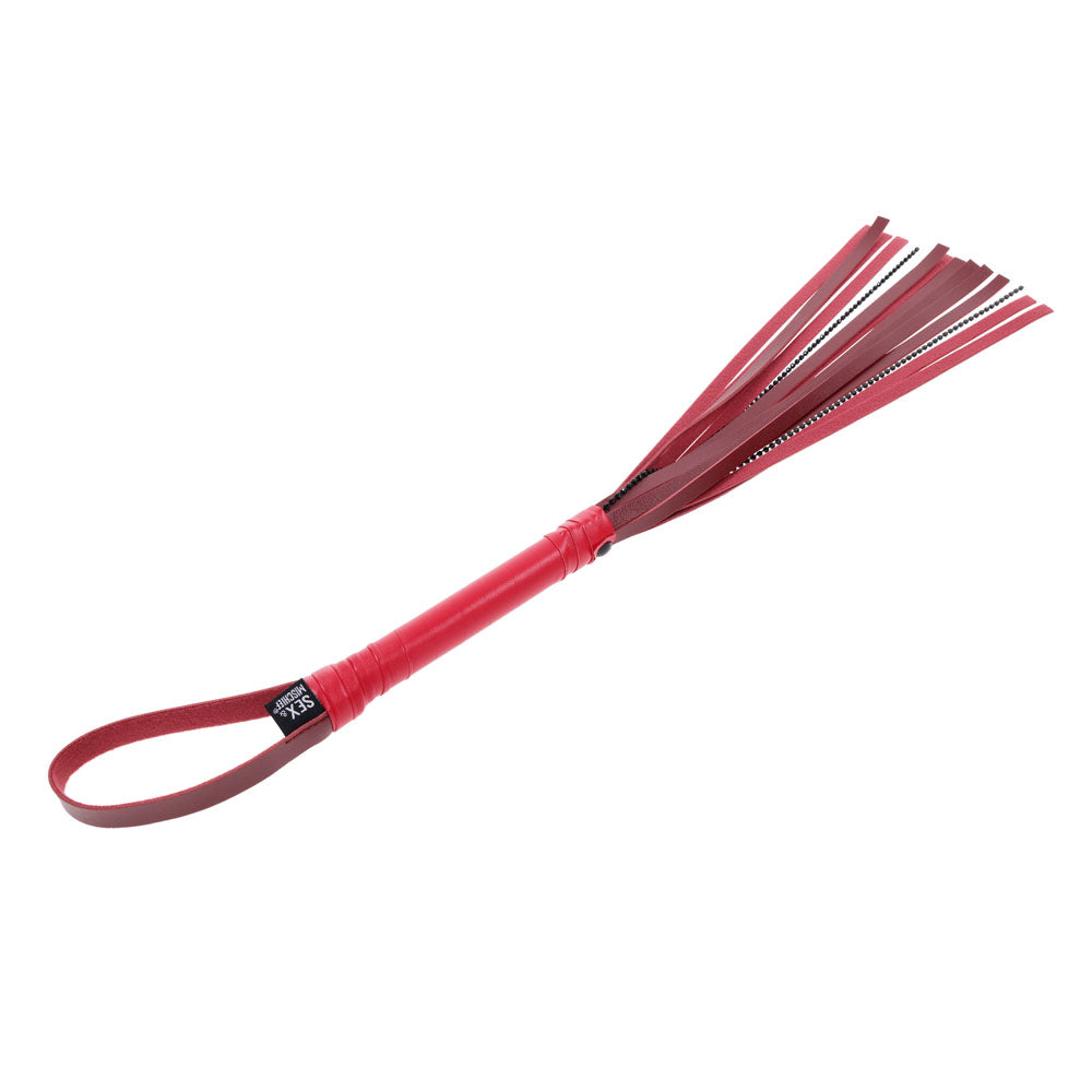 Sex & Mischief Exs & Ohs Crystal Flogger - Red Flogger Whip