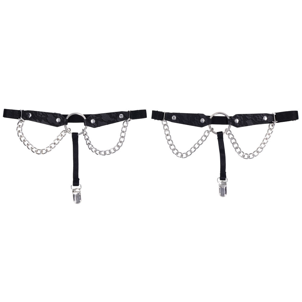 Sex & Mischief Chain Lace Garters
