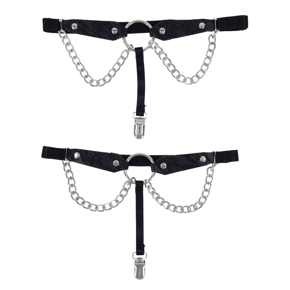 Sex & Mischief Chain Lace Garters
