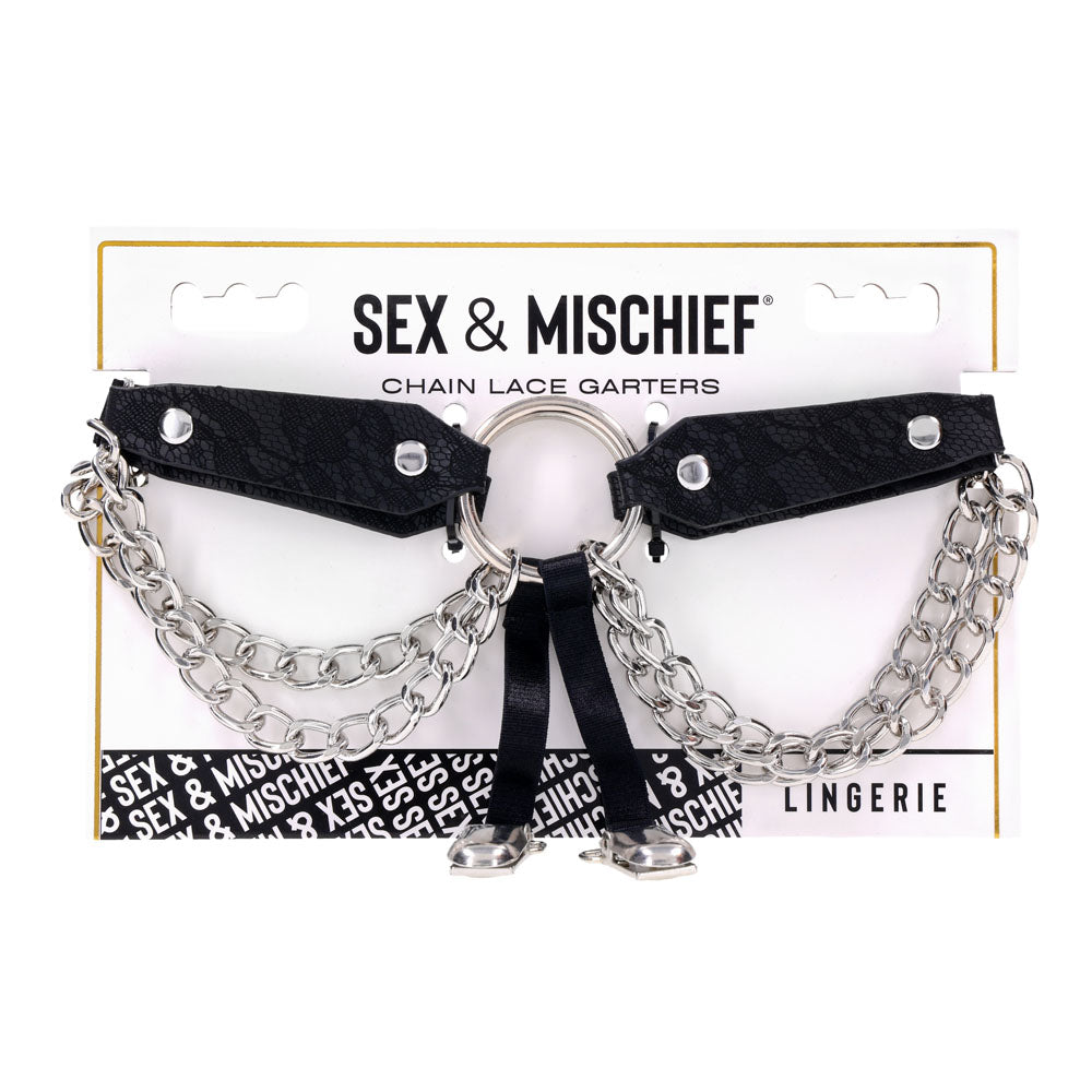 Sex & Mischief Chain Lace Garters