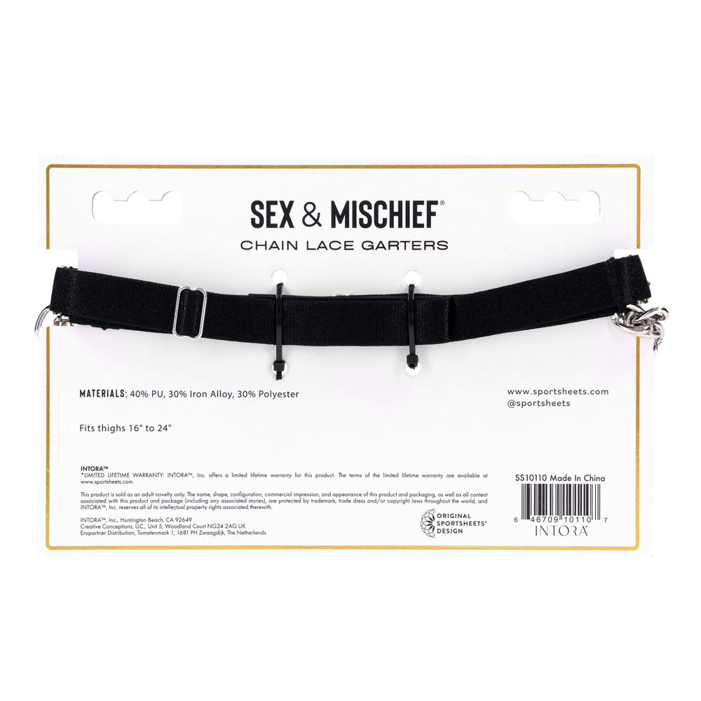 Sex & Mischief Chain Lace Garters