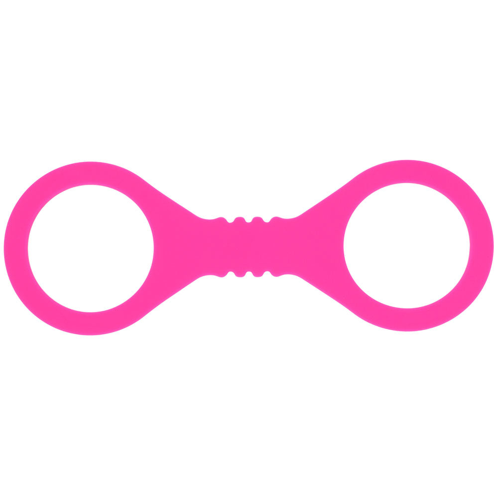 Sex & Mischief Small Hot Pink Silicone Cuffs