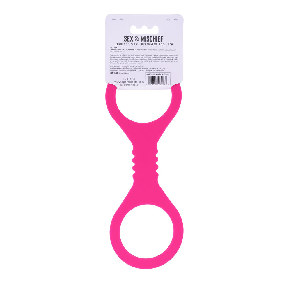 Sex & Mischief Small Hot Pink Silicone Cuffs