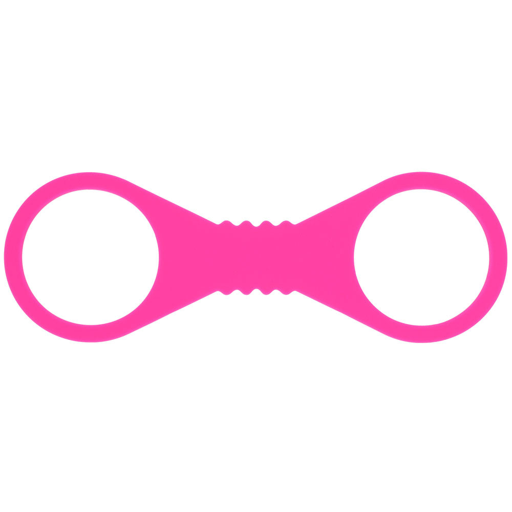 Sex & Mischief Large Hot Pink Silicone Cuffs