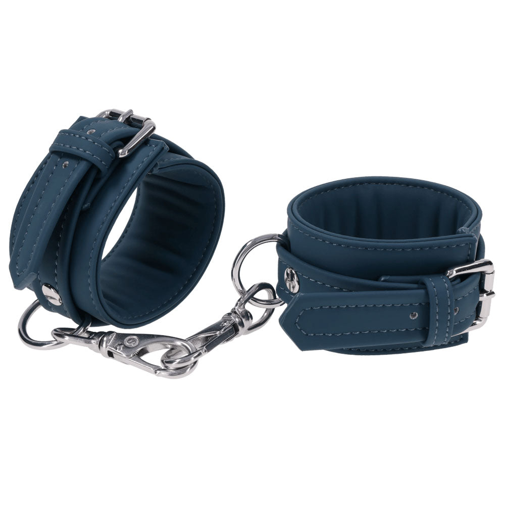 SPORTSHEETS Signature Twilight Tease Handcuffs - Blue Adjustable Restraints