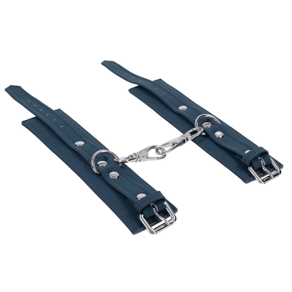 SPORTSHEETS Signature Twilight Tease Handcuffs - Blue Adjustable Restraints