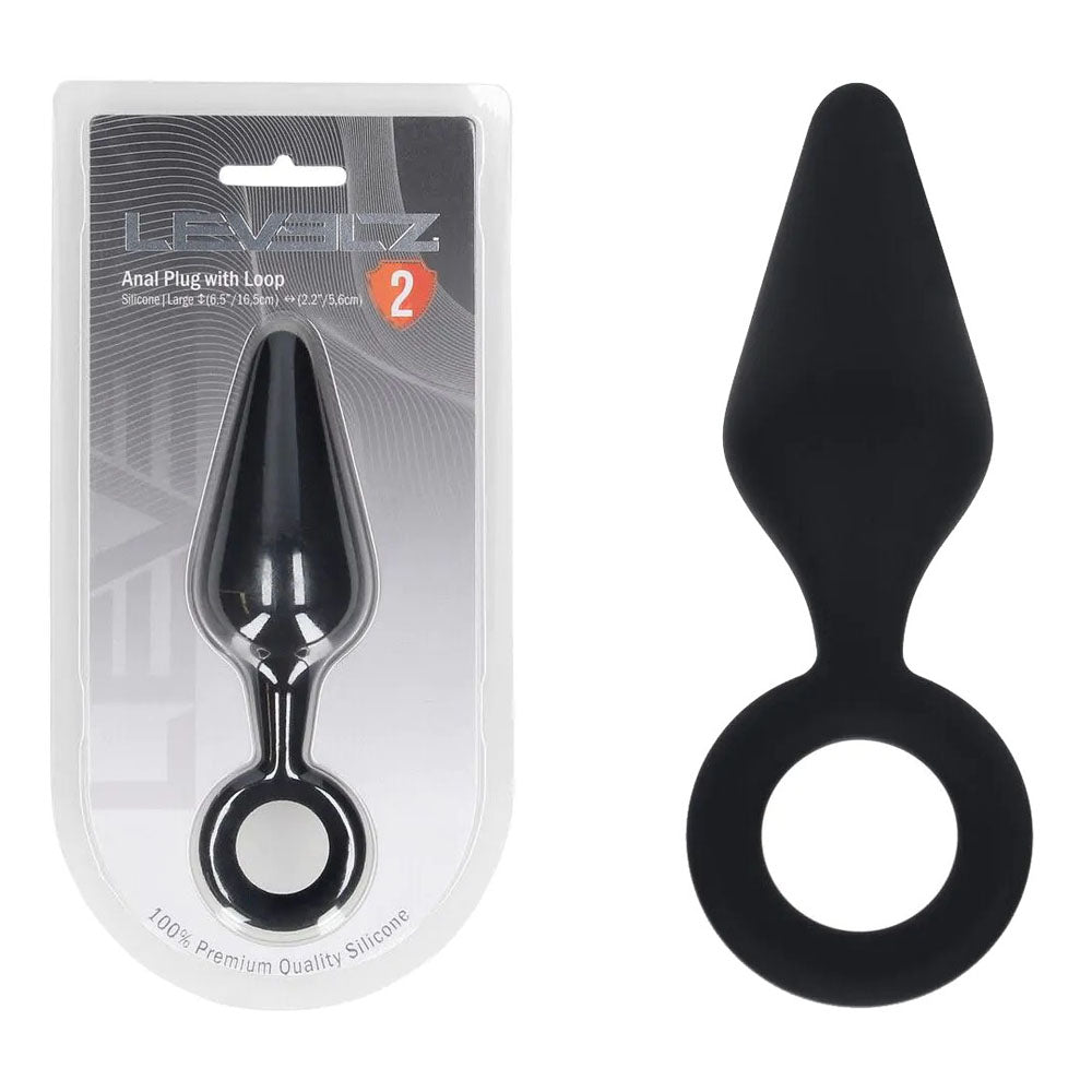 LEVELZ Silicone Anal Plug with Loop - Large