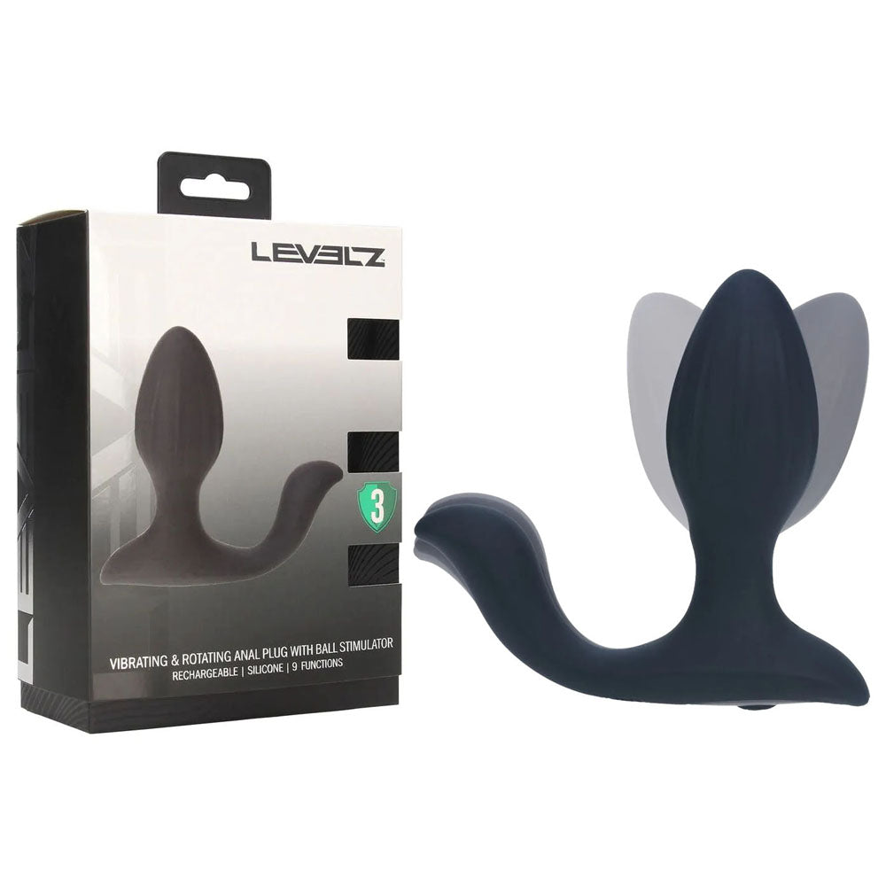 LEVELZ Vibrating & Rotating Anal Plug with Ball Stimulator
