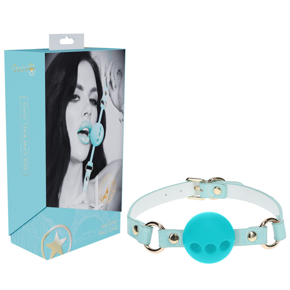 OUCH! Paris Collection - Silicone Ball Gag - Blue