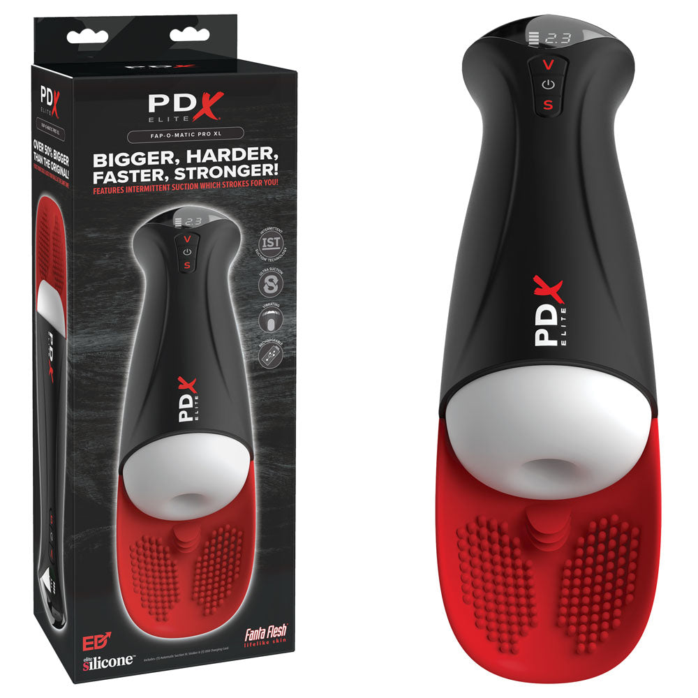 PDX Elite Fap-O-Matic Pro XL - White/Red